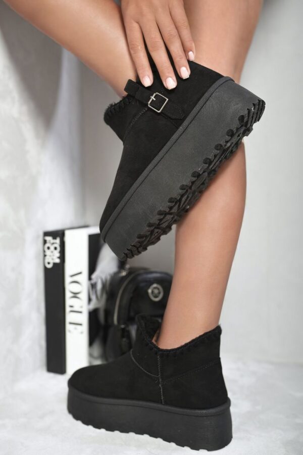 Debra Cozy Fur-lined Platform Ankle Boots - Chic Warmth for Cold Days! - Image 2
