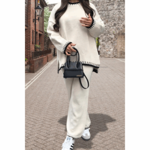 Stitched Stylish Knitted Lounge Co-Ord Set – Comfort Meets Chic Elegance!