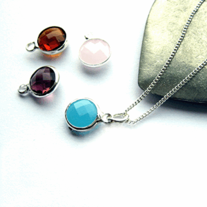Charming Personalized Birthstone Necklace - Elegant Silver Jewelry Gift