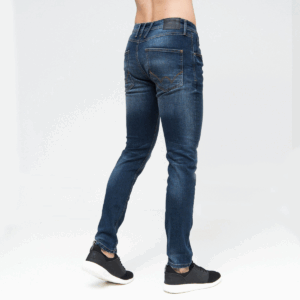 Tranfold Tinted Blue Slim Fit Jeans - Ripped 5-Pocket Style for Men