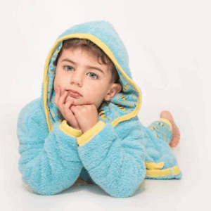 Busy Bees Soft Fleece Boys Dressing Gown - Cozy & Stylish Bedtime Essential!