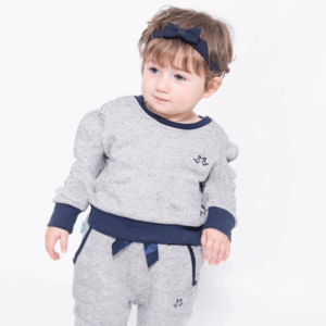Cozy Grey Jersey Lounge Set for Girls - Soft Cotton Comfort & Style
