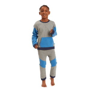 Organic Cotton Grey & Blue Boys Lounge Set – Comfort & Style Combined!