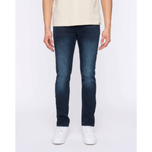 Maylead Men's Slim Fit Jeans - Stylish Blue Black Ripped Design
