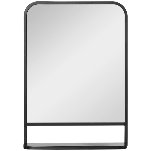 Stylish Square Wall Mirror with Shelf - Modern Home Decor & Utility, 70x50cm